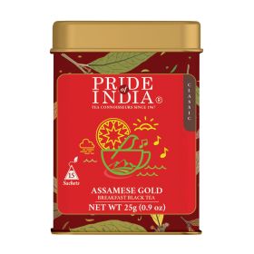 Pride Of India - Assamese Gold (Breakfast Black Tea), 100 Tea Bags 100ct oz