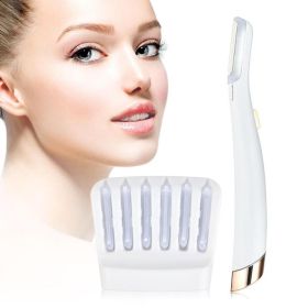 Electric Facial Hair Remover & Eyebrow Trimmer With LED Light (Option: WHITE)